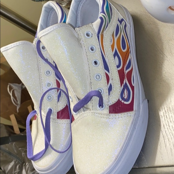 sparkle flame vans